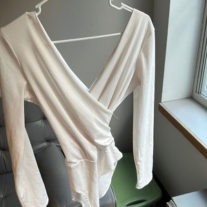 Ribbed long sleeve bodysuit